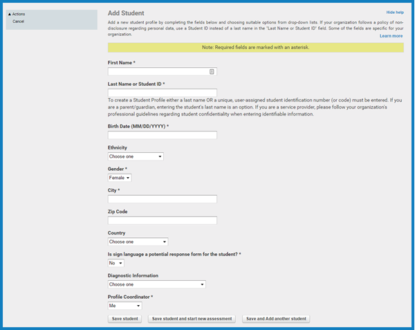 WebABLLS Support Center
